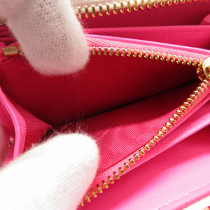 新品同様 クリスチャンディオール VIBE VOYAGEUR レザー ピンク コインケース 財布 1188【中古】Christian Dior