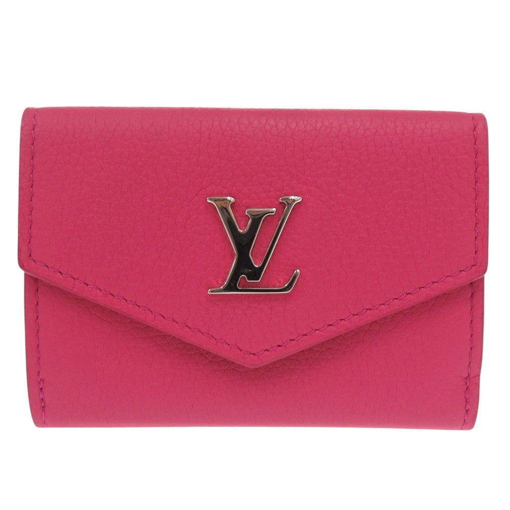 新品同様 ルイ ヴィトン ポルトフォイユ ロック ミニ M67860 レザー 三つ折り財布 ピンク LV 1191【中古】LOUIS VUITTON