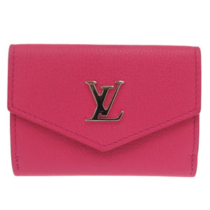 新品同様 ルイ ヴィトン ポルトフォイユ ロック ミニ M67860 レザー 三つ折り財布 ピンク LV 1191【中古】LOUIS VUITTON