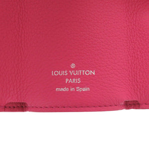 新品同様 ルイ ヴィトン ポルトフォイユ ロック ミニ M67860 レザー 三つ折り財布 ピンク LV 1191【中古】LOUIS VUITTON