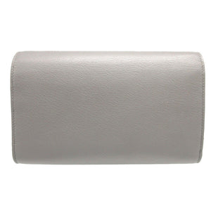 新品同様 バレンシアガ 371661 レザー グレー 2つ折り長財布 財布 1202【中古】BALENCIAGA