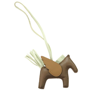 美品 エルメス ロデオペガサスPM アニョーミロ エトゥープ ビスキュイ ヴェールフィズ B刻印(2023年製) バッグチャーム 茶 1225 【中古】 HERMES