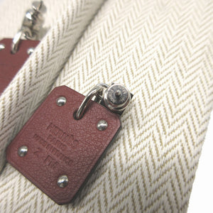 未使用 エルメス アスドゥクール Z刻印(2021年製) ハート レザー メタル ブラウン 茶 シルバー ピアス 1256【中古】HERMES