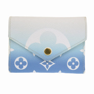美品 ルイヴィトン ポルトフォイユ ヴィクトリーヌ バイザプールコレクション M80387 三つ折り財布 ブルー LV 1259【中古】LOUIS VUITTON