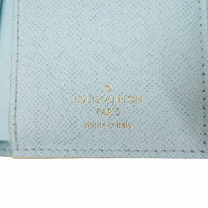 美品 ルイヴィトン ポルトフォイユ ヴィクトリーヌ バイザプールコレクション M80387 三つ折り財布 ブルー LV 1259【中古】LOUIS VUITTON