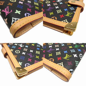 新品同様 ルイヴィトン アジェンダPM モノグラムマルチカラー R20895 ノワール 黒 手帳カバー 1265【中古】LOUIS VUITTON