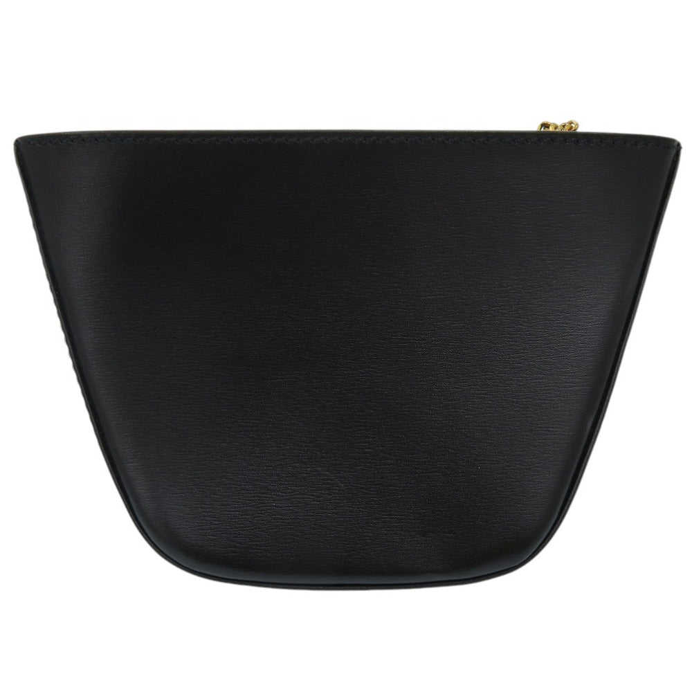 美品 カルティエ パンテール パンサー カーフレザー ブラック ポーチ 黒 1270【中古】CARTIER