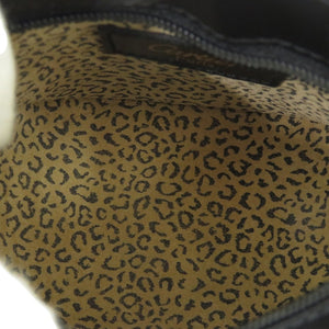 美品 カルティエ パンテール パンサー カーフレザー ブラック ポーチ 黒 1270【中古】CARTIER