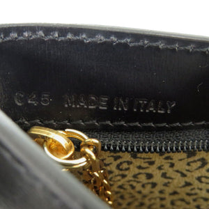 美品 カルティエ パンテール パンサー カーフレザー ブラック ポーチ 黒 1270【中古】CARTIER