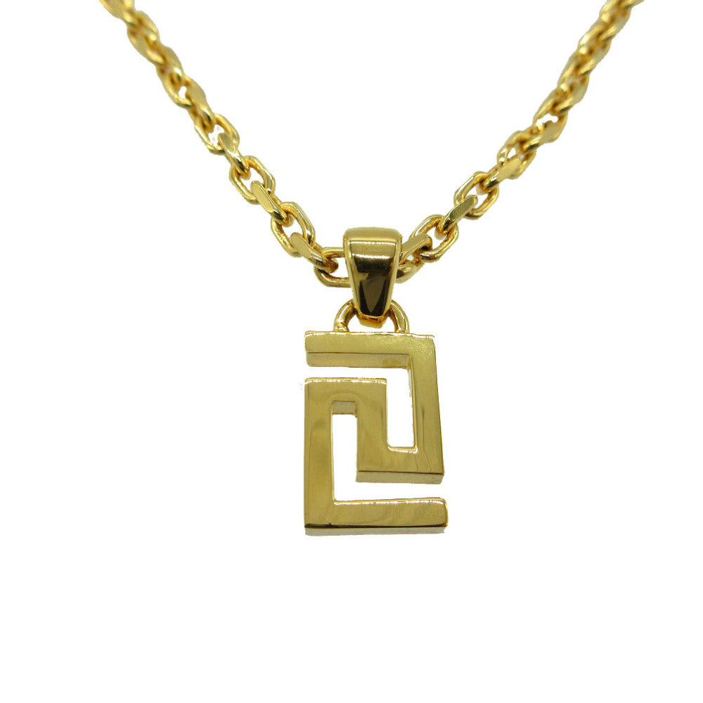 新品同様 ヴェルサーチ グレカ グリーク ネックレス メタル ゴールド 1303【中古】VERSACE