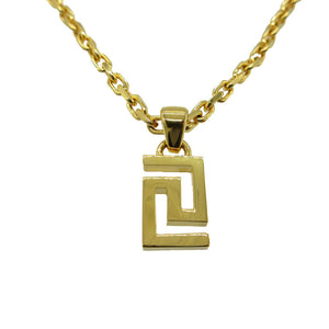 新品同様 ヴェルサーチ グレカ グリーク ネックレス メタル ゴールド 1303【中古】VERSACE