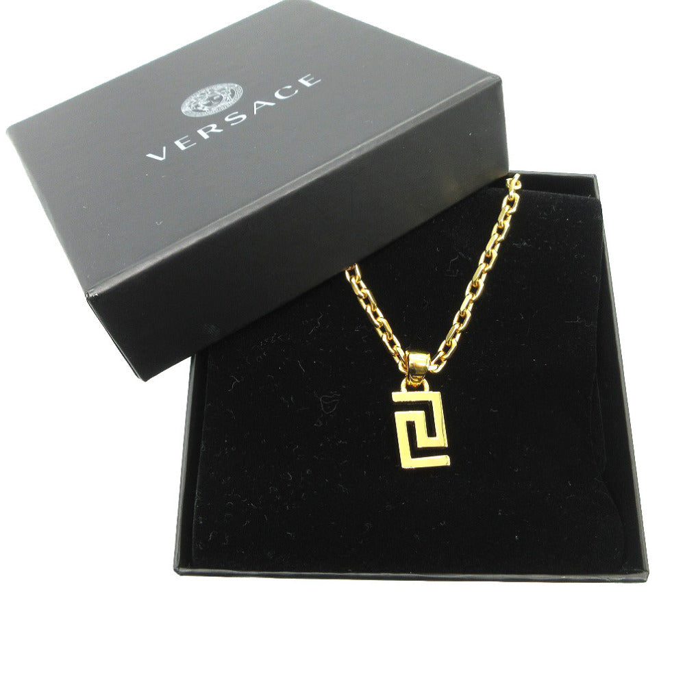 新品同様 ヴェルサーチ グレカ グリーク ネックレス メタル ゴールド 1303【中古】VERSACE