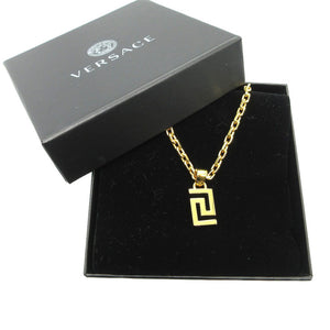 新品同様 ヴェルサーチ グレカ グリーク ネックレス メタル ゴールド 1303【中古】VERSACE