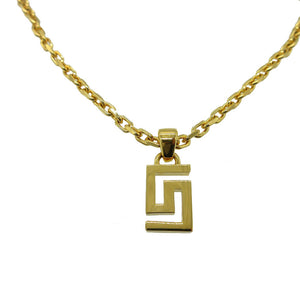 新品同様 ヴェルサーチ グレカ グリーク ネックレス メタル ゴールド 1303【中古】VERSACE