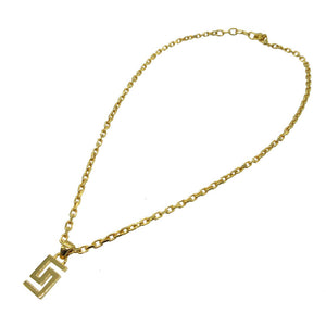 新品同様 ヴェルサーチ グレカ グリーク ネックレス メタル ゴールド 1303【中古】VERSACE