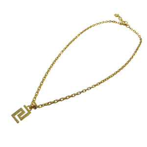 新品同様 ヴェルサーチ グレカ グリーク ネックレス メタル ゴールド 1303【中古】VERSACE