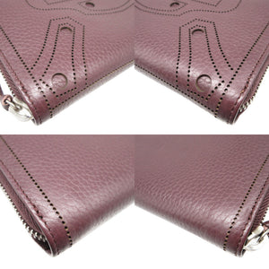 新品同様 バレンシアガ ブラックアウト 443521 レザー ブラウン 茶 ラウンドファスナー長財布 財布 1308【中古】BALENCIAGA