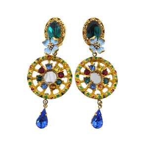 美品 ドルチェアンドガッバーナ ミラーラインストーン イヤリング メタル/ストーン ゴールド 1320【中古】DOLCE&GABBANA