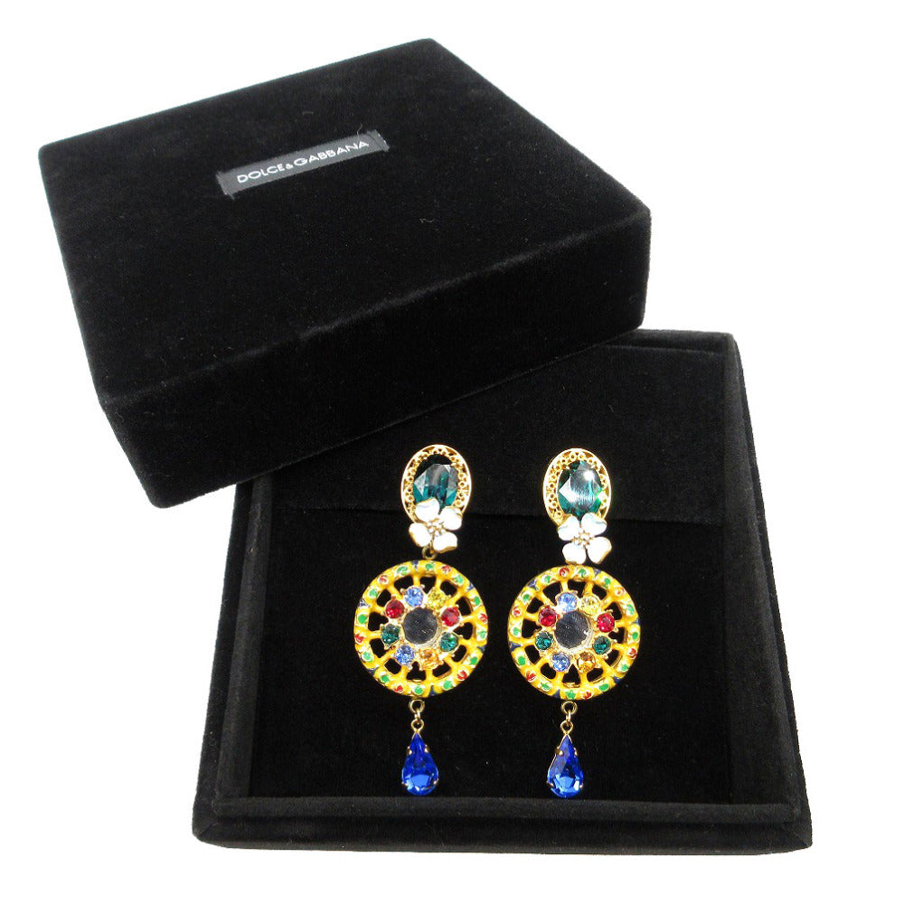 美品 ドルチェアンドガッバーナ ミラーラインストーン イヤリング メタル/ストーン ゴールド 1320【中古】DOLCE&GABBANA