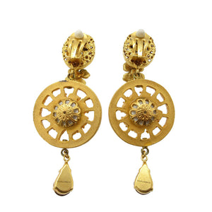 美品 ドルチェアンドガッバーナ ミラーラインストーン イヤリング メタル/ストーン ゴールド 1320【中古】DOLCE&GABBANA