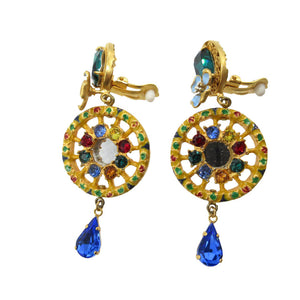 美品 ドルチェアンドガッバーナ ミラーラインストーン イヤリング メタル/ストーン ゴールド 1320【中古】DOLCE&GABBANA