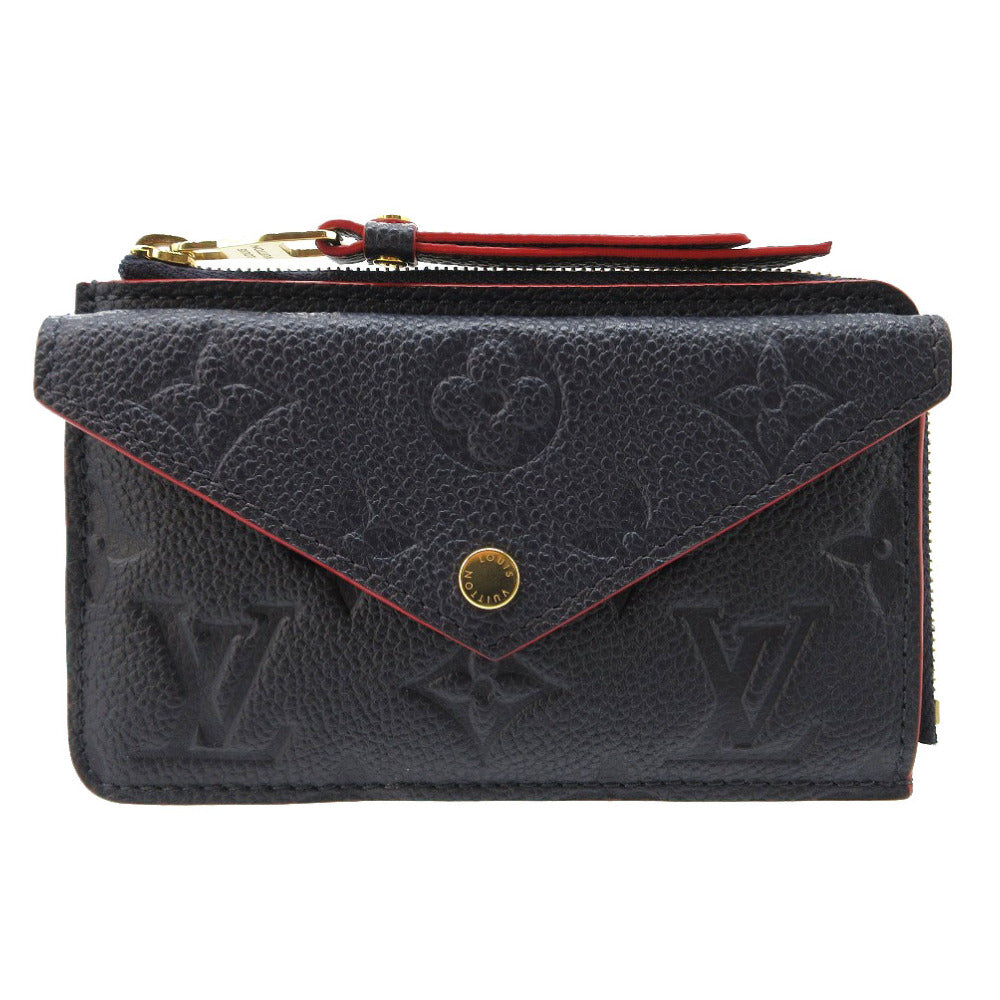 新品同様 ルイ ヴィトン ポルトカルト レクト ヴェルソ モノグラムアンプラント マリーヌルージュ M69420 ICタグ カードケース 小銭入れ コインケース 紺 赤 LV 1322 【中古】 LOUIS VUITTON