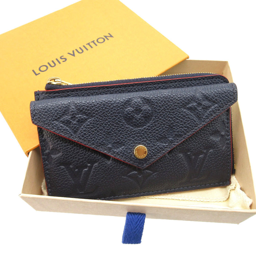 新品同様 ルイ ヴィトン ポルトカルト レクト ヴェルソ モノグラムアンプラント マリーヌルージュ M69420 ICタグ カードケース 小銭入れ コインケース 紺 赤 LV 1322 【中古】 LOUIS VUITTON