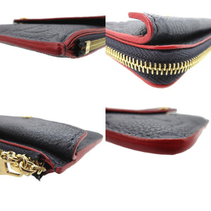 新品同様 ルイ ヴィトン ポルトカルト レクト ヴェルソ モノグラムアンプラント マリーヌルージュ M69420 ICタグ カードケース 小銭入れ コインケース 紺 赤 LV 1322 【中古】 LOUIS VUITTON