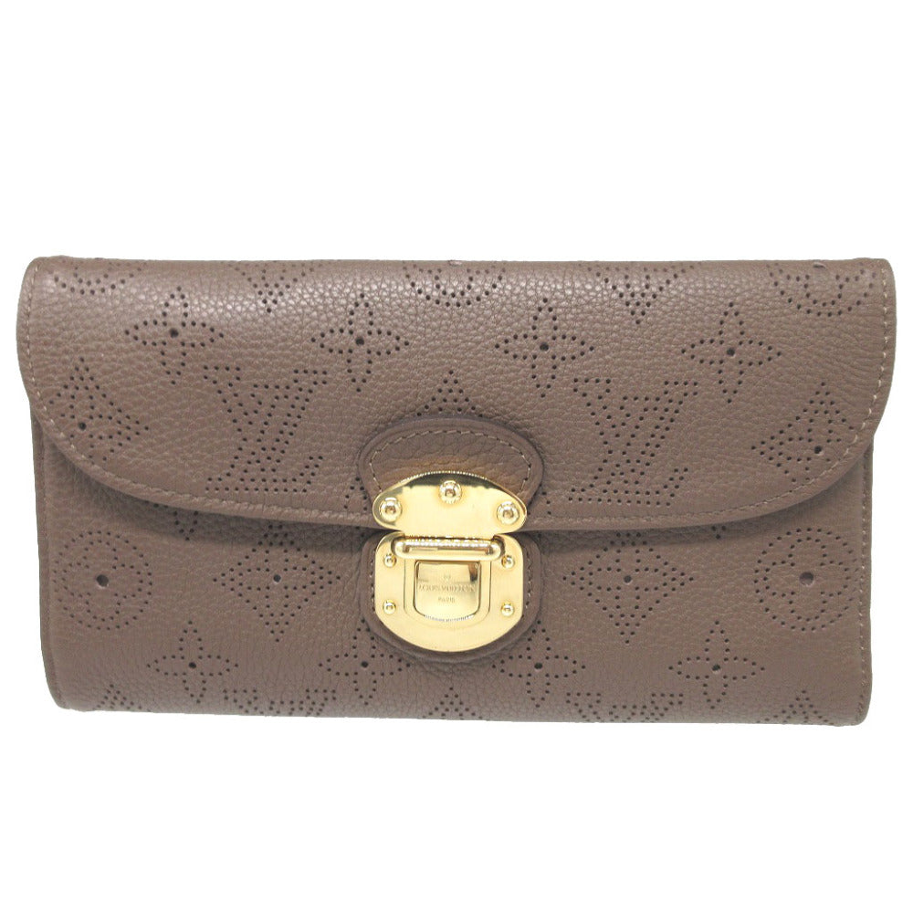 新品同様 ルイヴィトン モノグラム マヒナ ポルトフォイユ アメリア M95968 2つ折り長財布 財布 1344【中古】LOUIS VUITTON