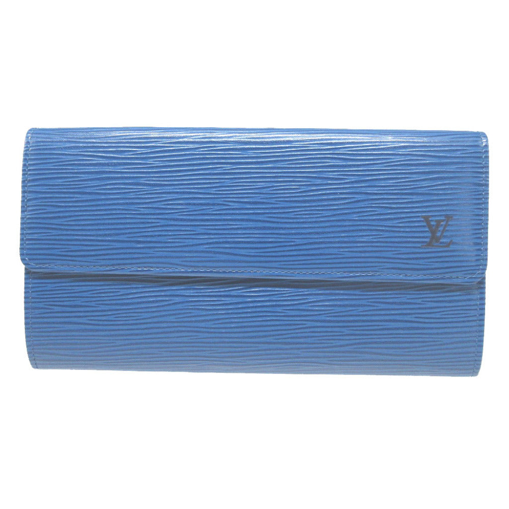 新品同様 ルイヴィトン エピ ポシェット ポルトモネ クレディ M63575 トレドブルー 青 1350【中古】LOUIS VUITTON