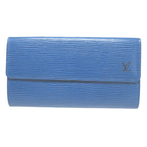 新品同様 ルイヴィトン エピ ポシェット ポルトモネ クレディ M63575 トレドブルー 青 1350【中古】LOUIS VUITTON