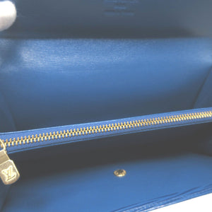 新品同様 ルイヴィトン エピ ポシェット ポルトモネ クレディ M63575 トレドブルー 青 1350【中古】LOUIS VUITTON