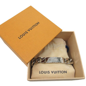 美品 ルイ ヴィトン チェーンブレスレット モノグラム M00269 ブレスレット メタル シルバー LV 1413【中古】LOUIS VUITTON