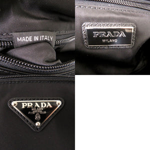 美品 プラダ エコナイロン Re-Nylon ベルトバッグ ボディバッグ ウエストポーチ 2VL977WOO ナイロン ブラック 1427【中古】PRADA