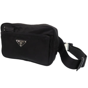 美品 プラダ エコナイロン Re-Nylon ベルトバッグ ボディバッグ ウエストポーチ 2VL977WOO ナイロン ブラック 1427【中古】PRADA