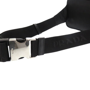 美品 プラダ エコナイロン Re-Nylon ベルトバッグ ボディバッグ ウエストポーチ 2VL977WOO ナイロン ブラック 1427【中古】PRADA