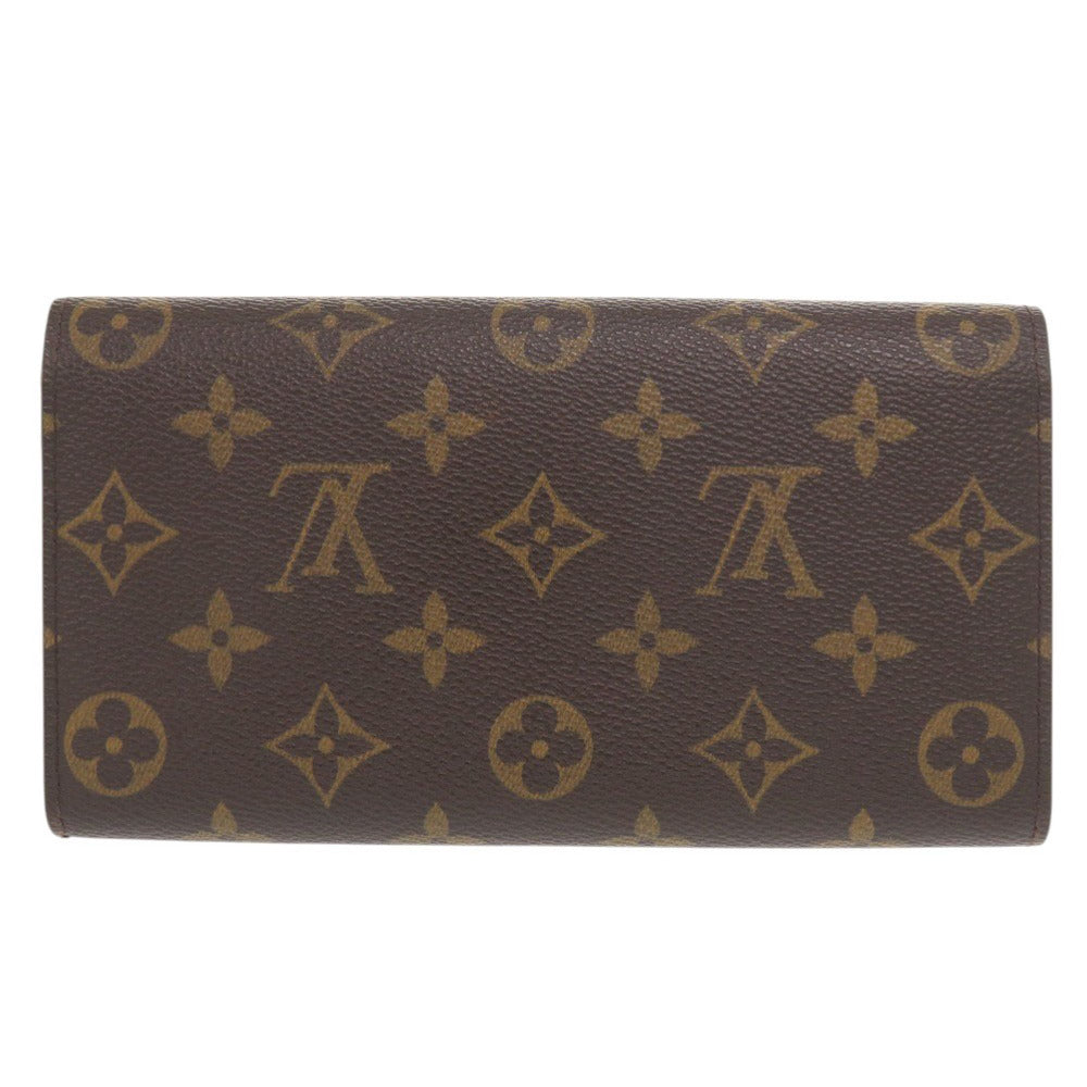 ベタなし 美品 ルイ ヴィトン ポルトフォイユ サラ モノグラム M61734 ブラウン 長財布 LV 1461【中古】LOUIS VUITTON