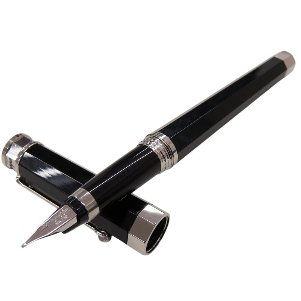 美品 モンテグラッパ 18K ネロウーノ 万年筆 シルバー ブラック 1468【中古】Montegrappa