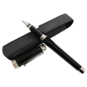 美品 モンテグラッパ 18K ネロウーノ 万年筆 シルバー ブラック 1468【中古】Montegrappa