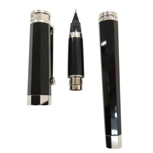 美品 モンテグラッパ 18K ネロウーノ 万年筆 シルバー ブラック 1468【中古】Montegrappa