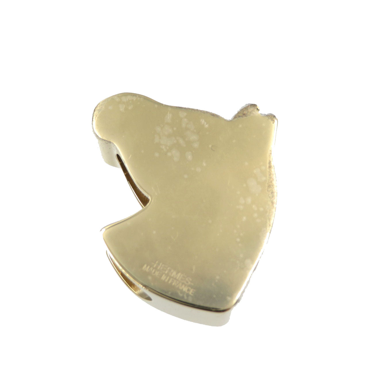 未使用 エルメス ゼブラ シマウマ メタル ゴールド ブラック スカーフリング 1480【中古】HERMES