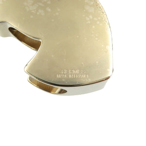 未使用 エルメス ゼブラ シマウマ メタル ゴールド ブラック スカーフリング 1480【中古】HERMES