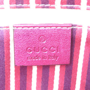 美品 グッチ インターロッキング 182489 GGキャンバス レザー ベージュ ピンク ショルダーバッグ 1492【中古】GUCCI