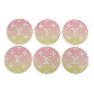 新品同様 ルイ ヴィトン コースター 6枚セット モノグラム GI0617 レザー/プレキシガラス ピンク LV 1537【中古】LOUIS VUITTON