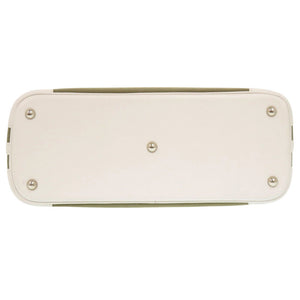 美品 エルメス ボリード37 トワルジベシエール ヴォースイフト カーキ ホワイト □K刻印 ハンドバッグ 1537 【中古】 HERMES