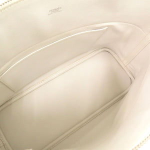 美品 エルメス ボリード37 トワルジベシエール ヴォースイフト カーキ ホワイト □K刻印 ハンドバッグ 1537 【中古】 HERMES