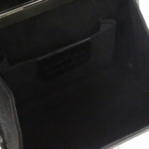 美品 サルヴァトーレフェラガモ ガンチーニ DO-21 9746 カーボン ブラック ハンドバッグ 黒 1537【中古】Salvatore Ferragamo