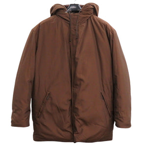 美品 エルメス リバーシブル ダウンジャケット サイズ52 ブラウン レザー ナイロン ダウン 茶 メンズ 1537-6 【中古】 HERMES