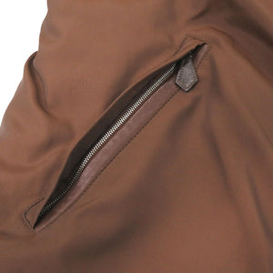 美品 エルメス リバーシブル ダウンジャケット サイズ52 ブラウン レザー ナイロン ダウン 茶 メンズ 1537-6 【中古】 HERMES