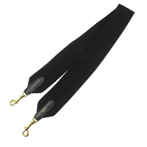 新品同様 セリーヌ キャンバス レザー ゴールド金具 ブラック ショルダーストラップ 1563【中古】CELINE